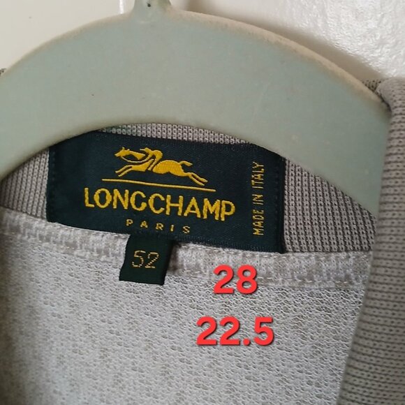 Vintage Longchamp Paris Shirt Polo Men's 52 Logo Short Sleeve Cotton Made Italy - Picture 9 of 9